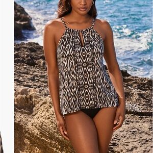 Miraclesuit NEW Peephole Tankini Top in Topkapi size 10